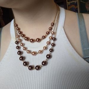 🔥3/$24 3 strand multicolored faux pearl necklace